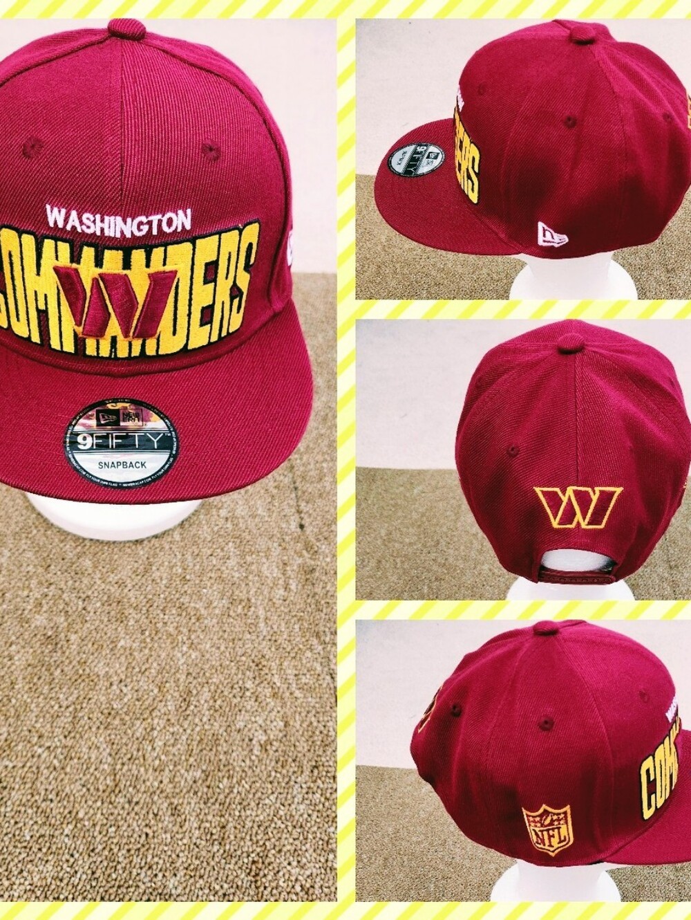 WASHINGTON COMMANDERS NFL FOOTBALL SNAPBACK HAT.